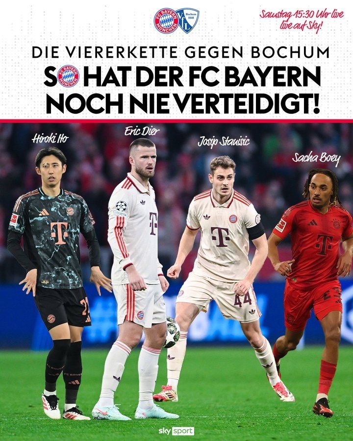 大輪換！德媒：主力賽前最后一練獲得休整，拜仁將排出全新四后衛(wèi)