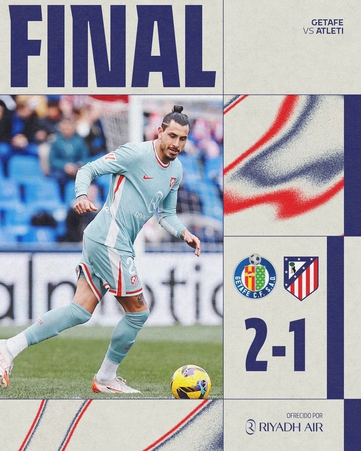 馬失前蹄！馬競(jìng)在西甲對(duì)赫塔費(fèi)連續(xù)24場(chǎng)不敗被終結(jié)