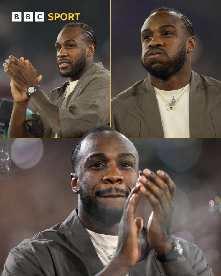 安東尼奧自車禍后首次回歸主場(chǎng)看球，兩隊(duì)球迷送上掌聲和歡呼聲