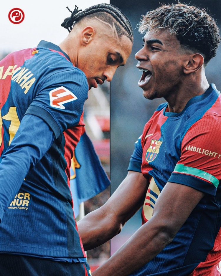 本賽季西甲僅拉菲尼亞&亞馬爾創(chuàng)造重大機(jī)會超20次，萊萬21球領(lǐng)跑