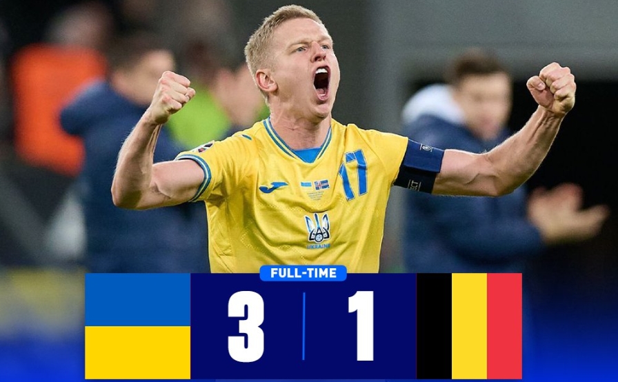 不敵烏克蘭！比利時(shí)隊(duì)遭遇4連敗，2009年9月后首次