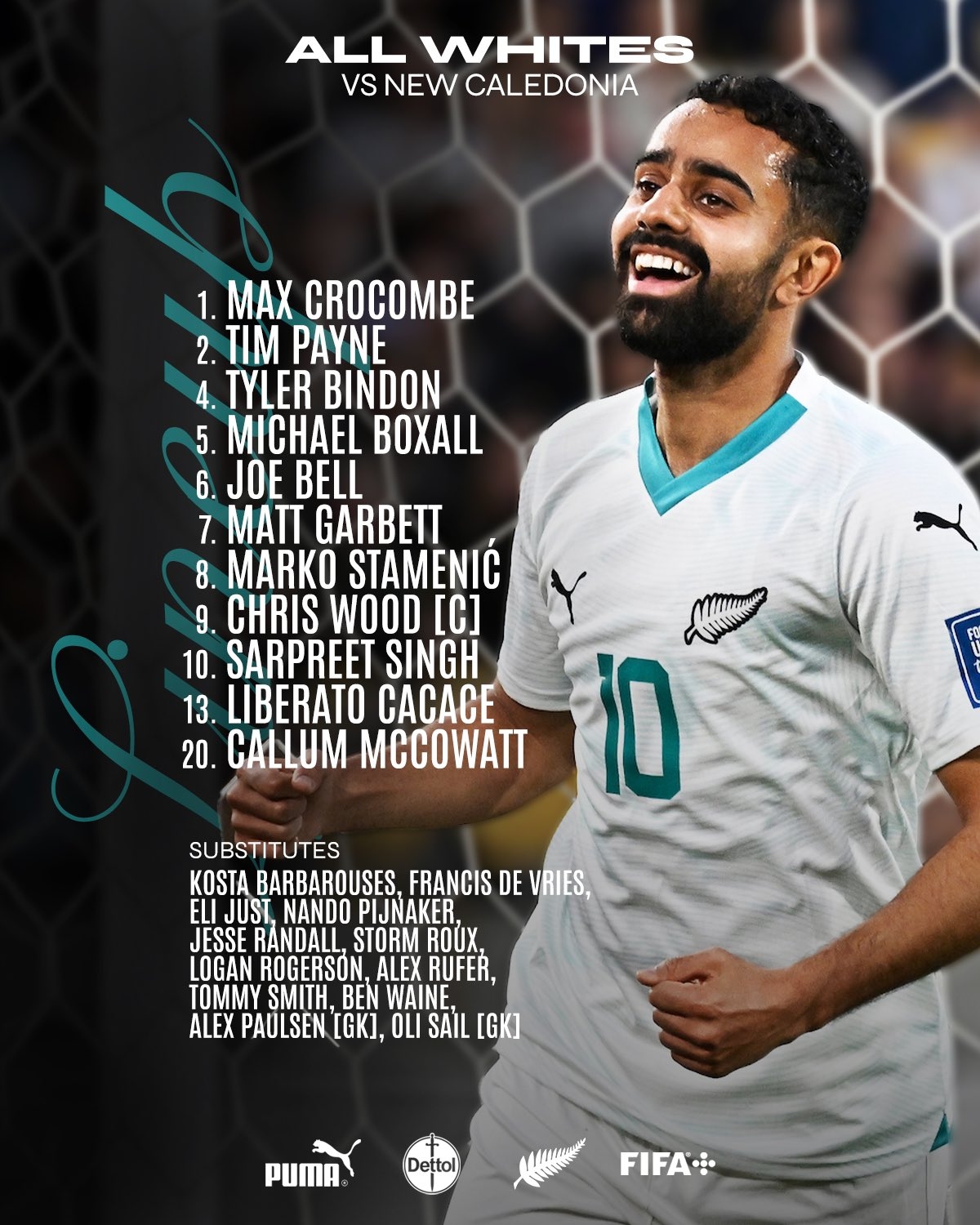 勝者進(jìn)世界杯！新西蘭vs新喀里多尼亞首發(fā)：克里斯-伍德領(lǐng)銜！