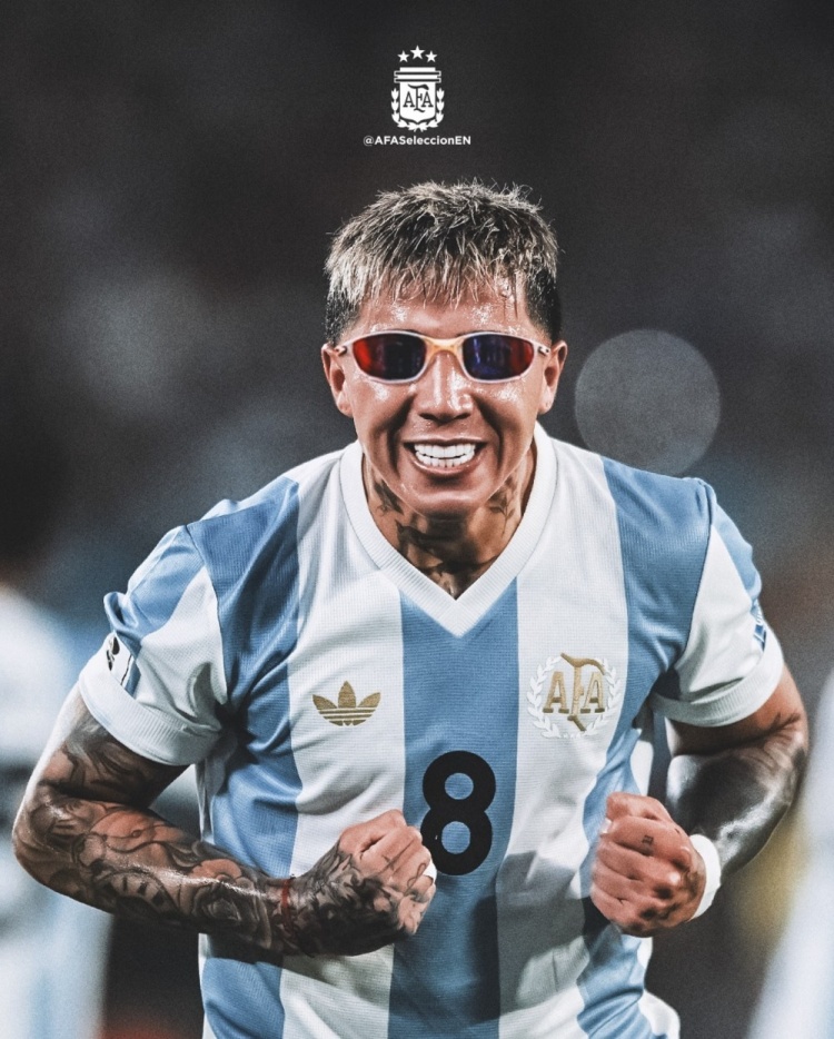 傳射建功！阿根廷隊社媒為恩佐P上墨鏡