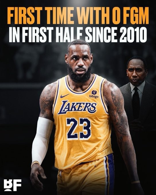 太罕見！詹姆斯生涯至今共5次上半場0運(yùn)動(dòng)戰(zhàn)進(jìn)球 上一次在2010年