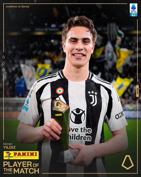 一條龍破門打進全場唯一進球，伊爾迪茲當選尤文VS熱那亞全場最佳