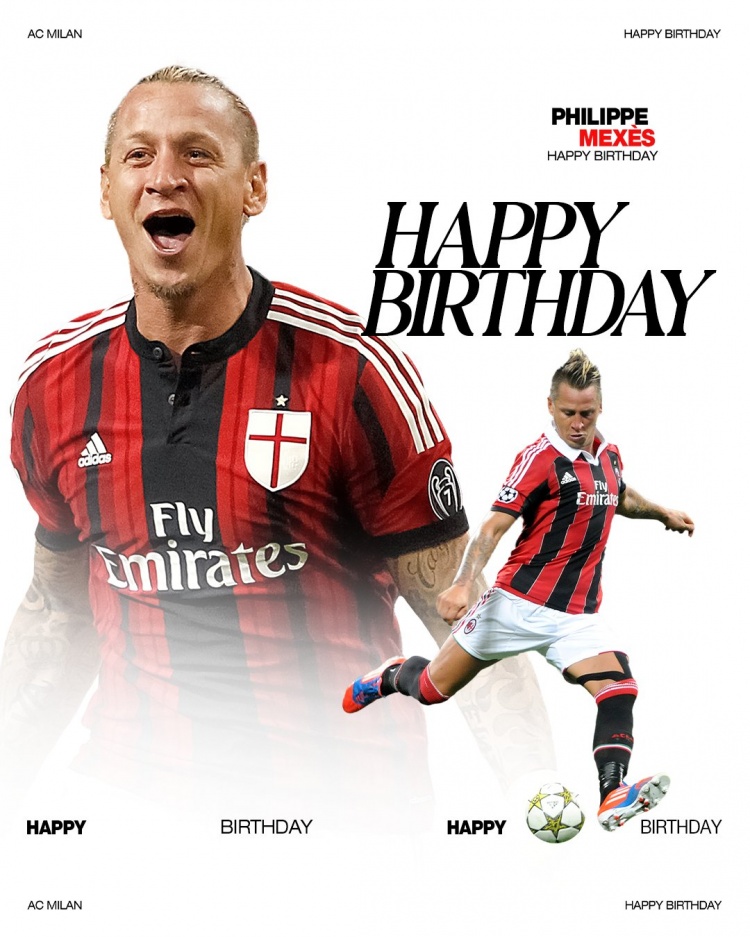 米蘭祝梅克斯43歲生日快樂，效力紅黑軍團(tuán)5年出戰(zhàn)114場