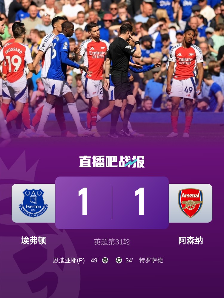 切爾西+阿森納列隊迎冠軍？槍手丟分后，利物浦有望提前4輪奪冠