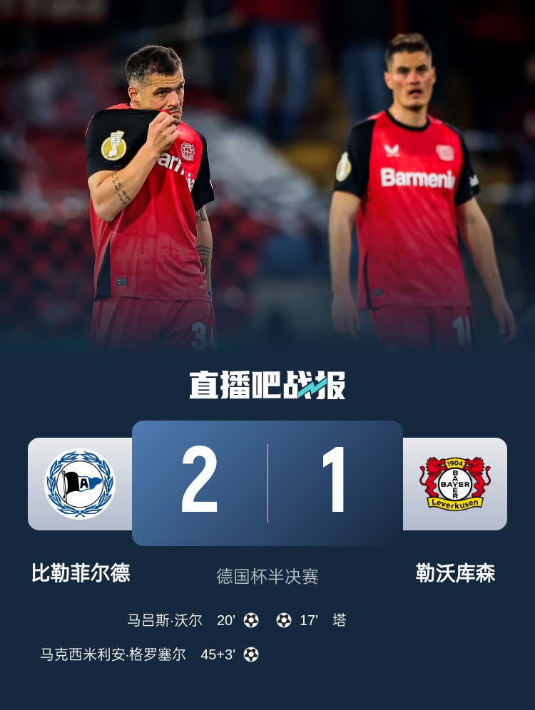 比勒菲爾德是史上第4支晉級德國杯決賽的德丙球隊，此前3隊未奪冠